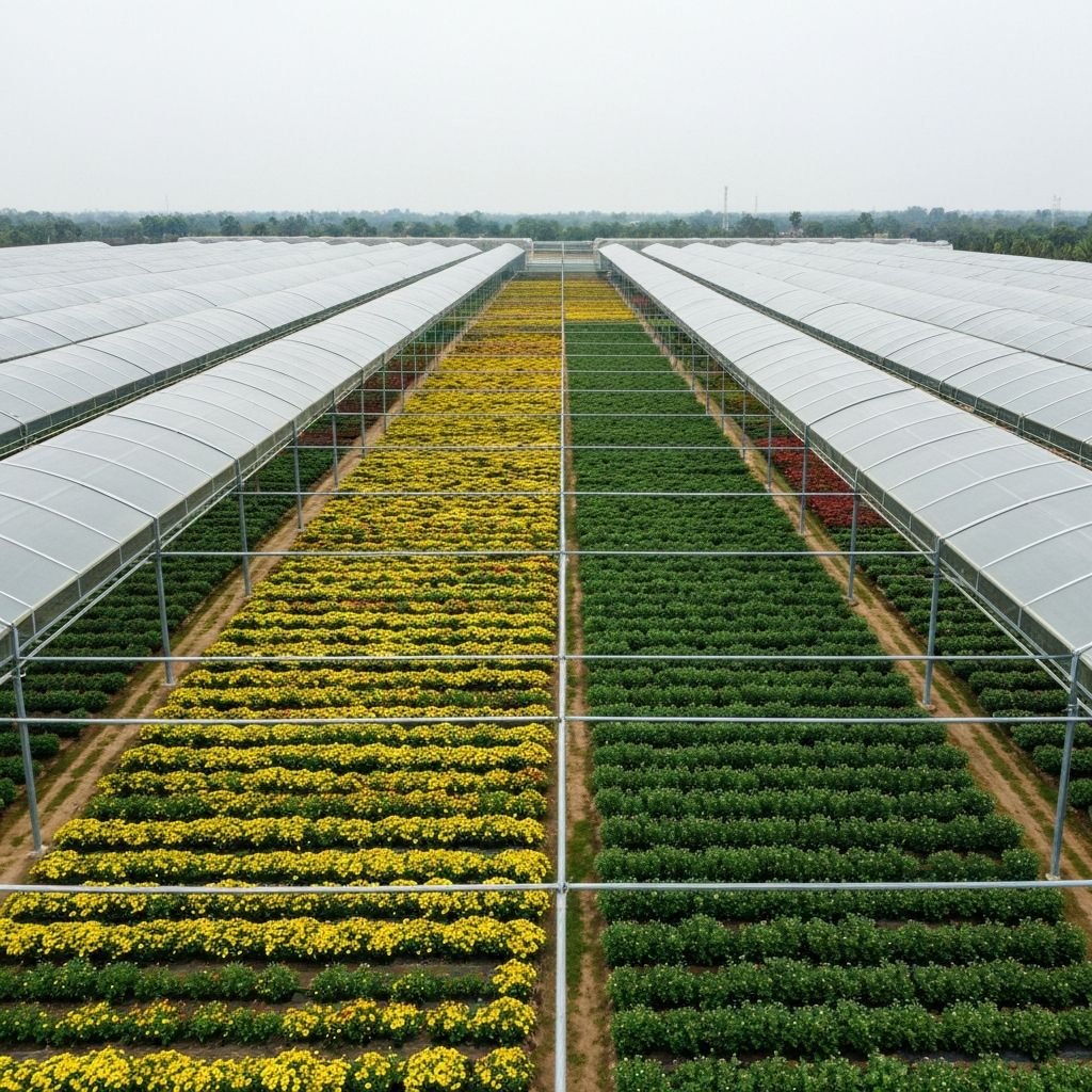 Chrysanthemum Protected Farming Setup