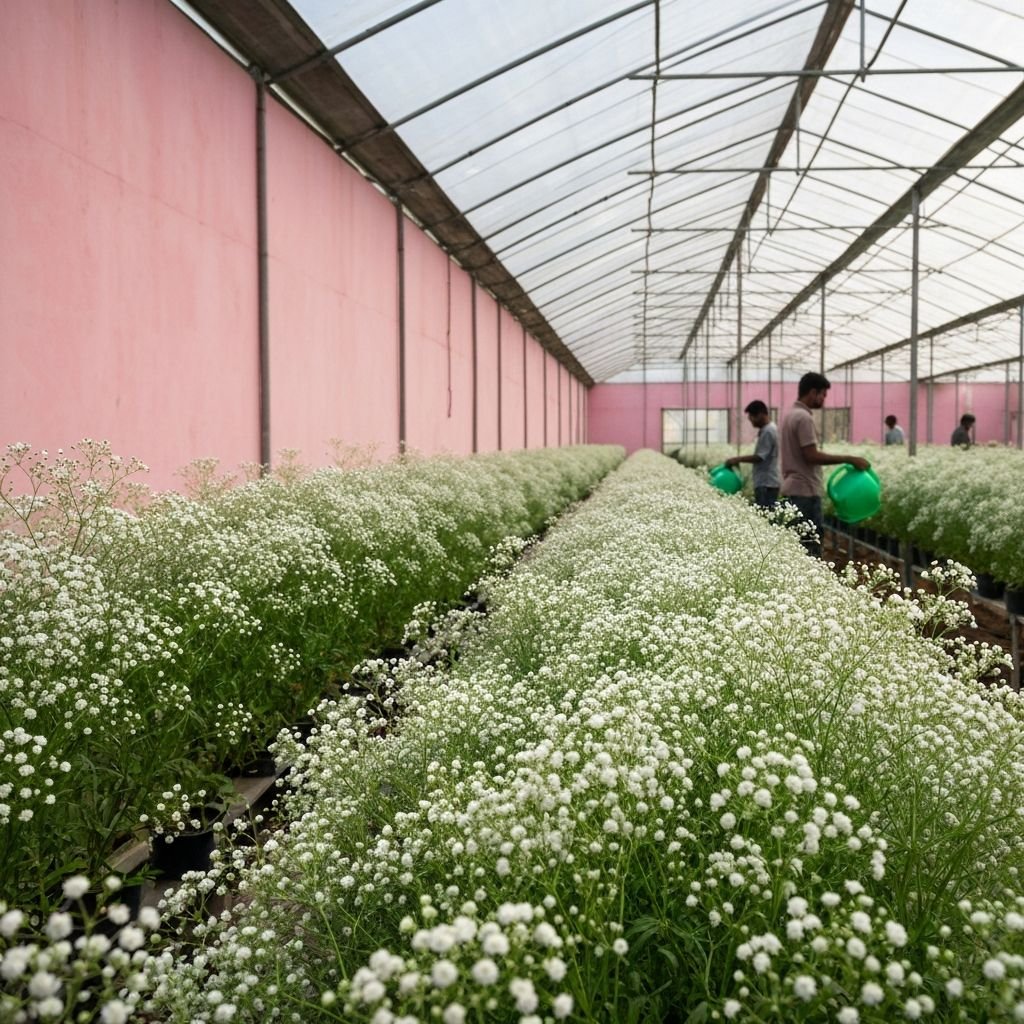 Gypsophila Protected Farming Setup